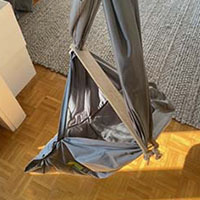 Image by Anna Porth Grey baby hammock top view