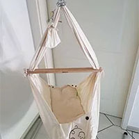 natural coloured baby hammock front view