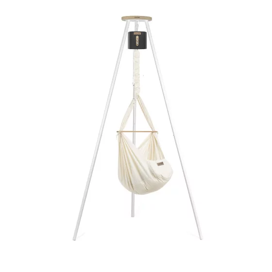 NONOMO® Tipi Move Set 1.0: natur Federwiege - weiß Tipi - anthrazit Motor