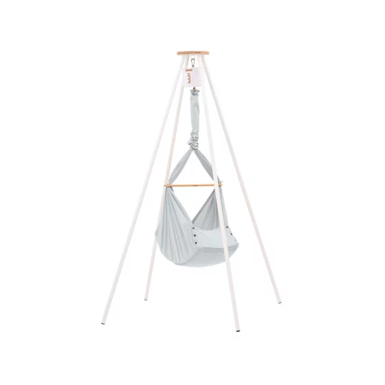 NONOMO® Heavenly Dreams: Schommelhangmat voor baby's - stone, Tipi - wit & Motor - wit