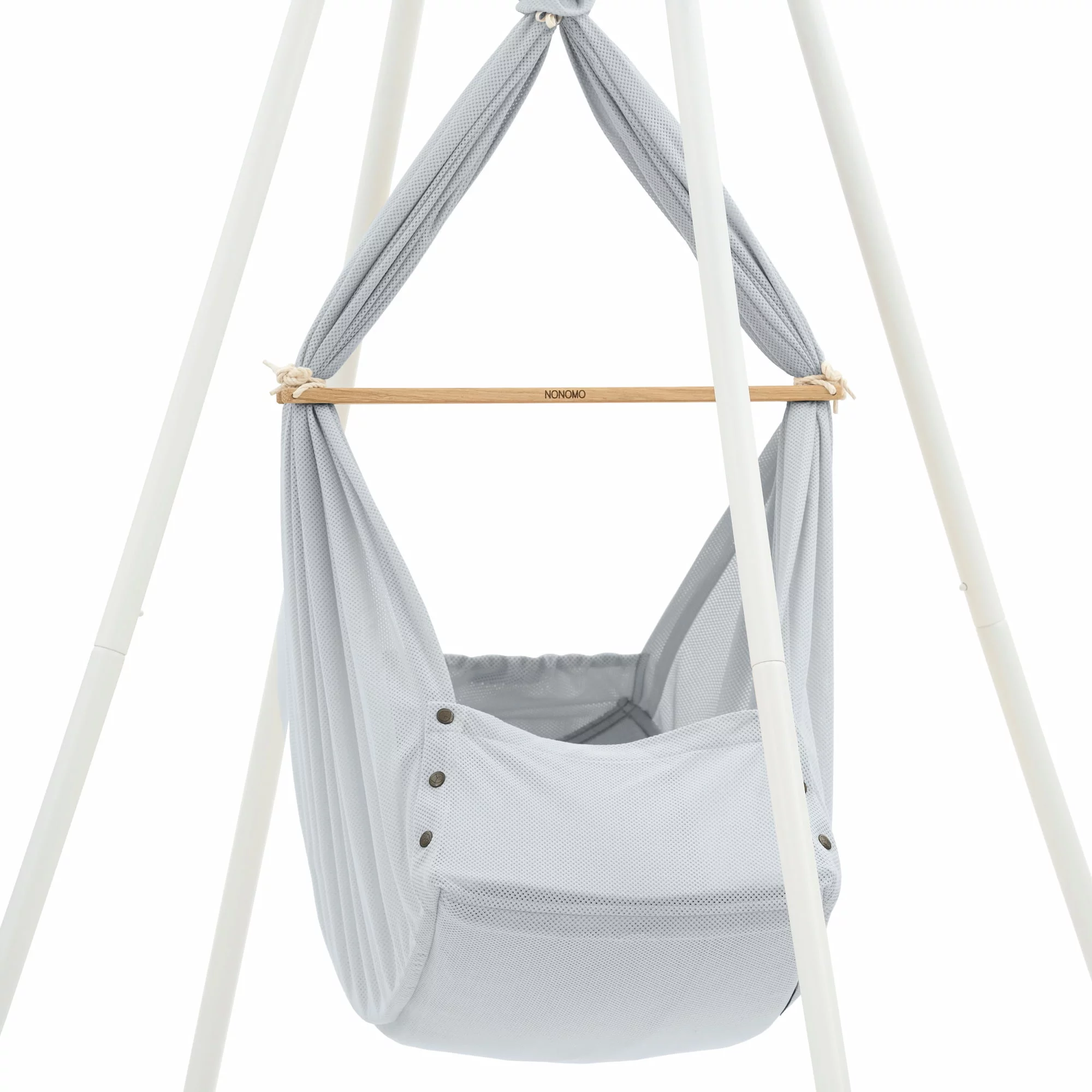 as - Hamac pour bébé avec structure en bois certifié