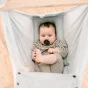 NONOMO® Swinging Dreams: Schommelhangmat voor baby's - Stone met Motor - wit