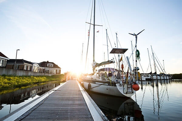 Sailboat at berth